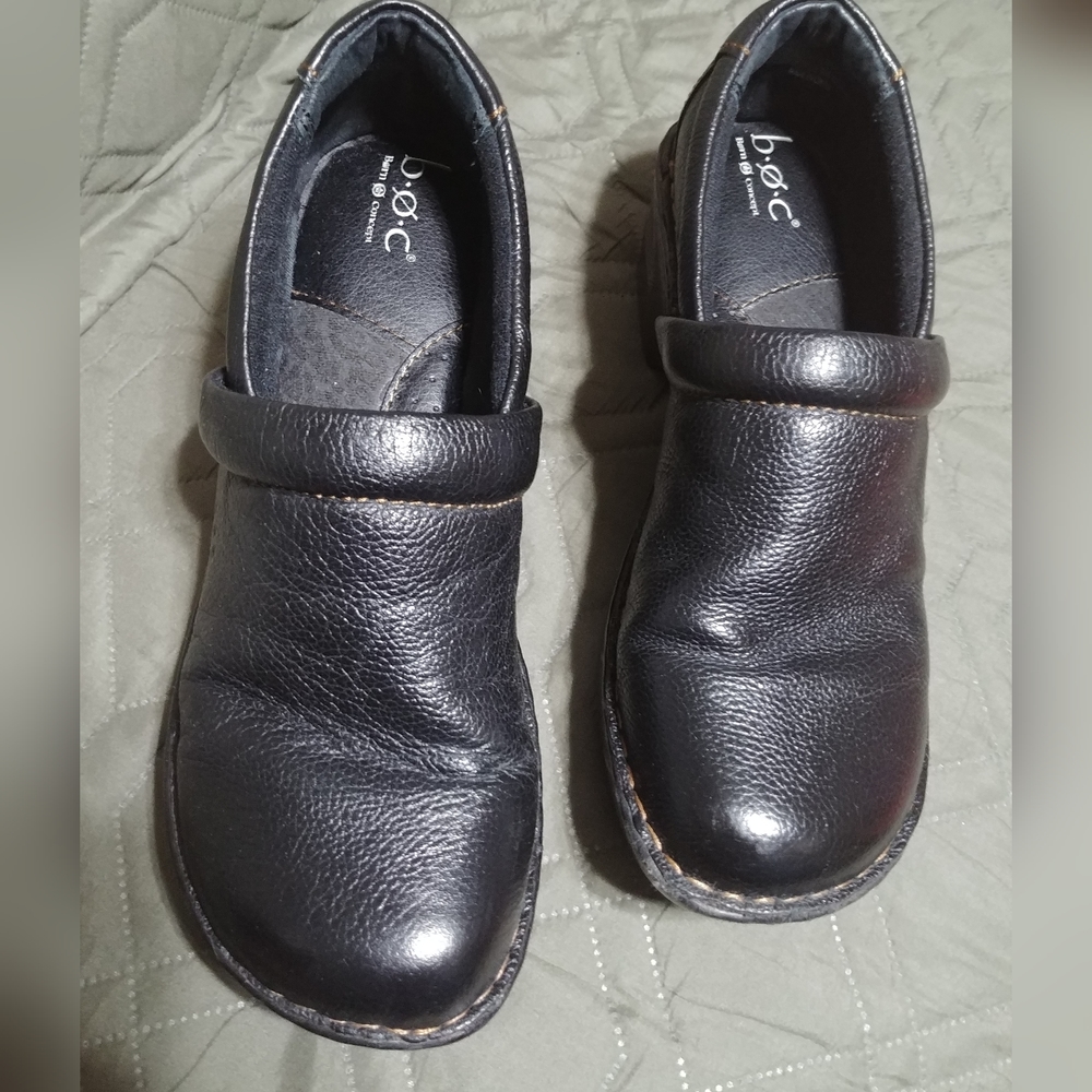 BOC Mule Loafer Brown Leather, size 11 B.O.C. Born Concept Clog